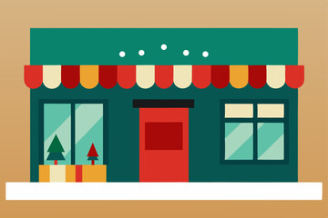 Obraz premium shop window with colorful houses