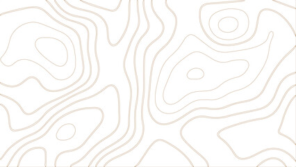 Minimal Topographic Map Lines in Beige. Abstract Terrain Contour Background Design