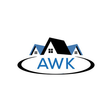 Initial AWK Letter Linked Logo for business and company identity. Modern AWK Letter Logo Vector Template with modern trendy golden logo.
