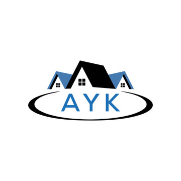 Initial AYK Letter Linked Logo for business and company identity. Modern AYK Letter Logo Vector Template with modern trendy golden logo.
