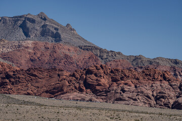 Aztec Sandstone(Jurassic) geological formation. weathering. Red Rock Canyon National Conservation Area, Las Vegas, Clark County, Nevada. Mojave Desert. Basin and Range Province	