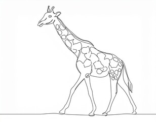 Structure Reference Image line drawing giraffe