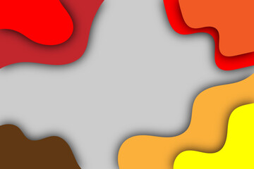 Colorful Abstract Layered Paper Cut Backgrounds Collection. Colorful Modern 3D Fluid Shapes, Wavy Patterns, Creative Geometric Art Templates for Posters, Banners, Presentations, and Web Design