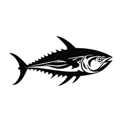 Obraz premium Tuna a simple minimal silhouette