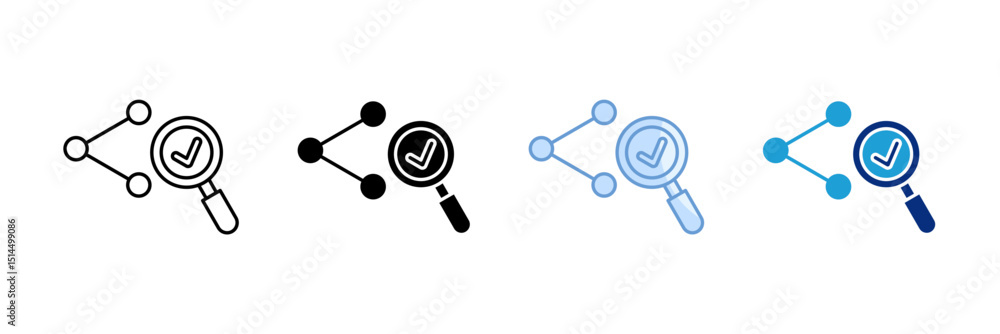 Aufkleber root cause analysis icon set multiple style collection