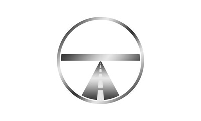 Straight road icon design vector