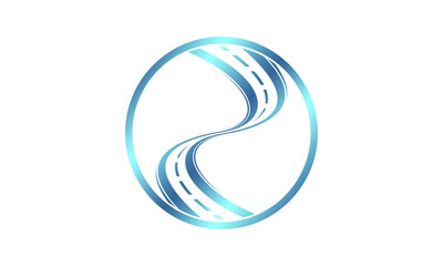 Road turning icon design vector