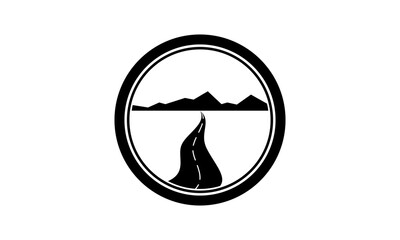 Turning road icon design vector