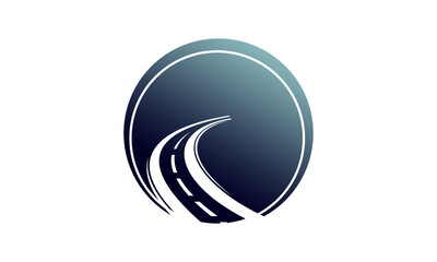 Turn right road design vector