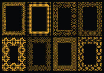 Bahrain Traditional Frame Pattern Vector Islamic