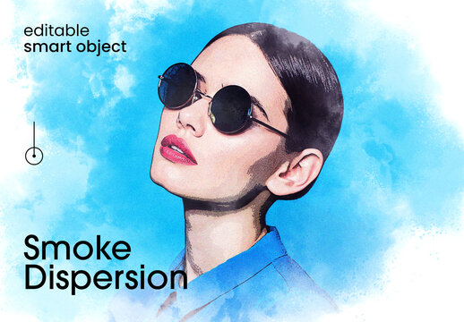 Smoke Photo Effect Mockup Design Layout