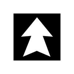 Up arrow vector icon. scroll illustration sign. Direction symbol or logo.