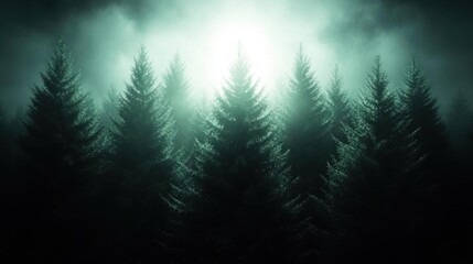 Fototapeta premium Enigmatic Forest at Night