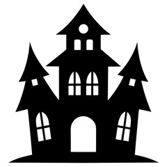Haunted house icon vector