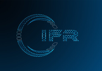 IFR low poly letter logo vector design. IFR lower poly logo design. Low poly logo.