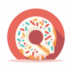 Delicious Donut Illustration A Sweet Treat Design Featuring Colorful Sprinkles and Dripping Glaze