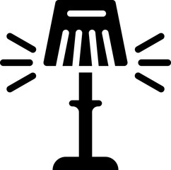 Rounded Filled Floor Lamp Icon