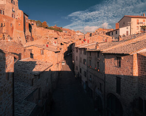 Narrow streets of Orvieto, Italy, old City