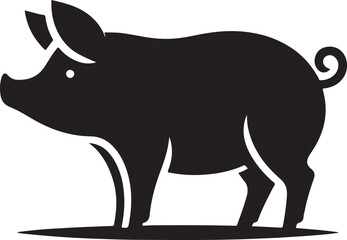 Pig Silhouette Vector Icon