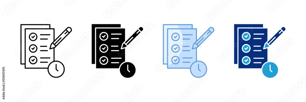 Poster logging icon set multiple style collection
