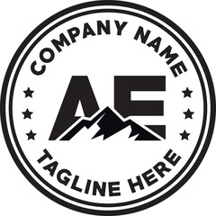 AE simple mountain silhouette logo