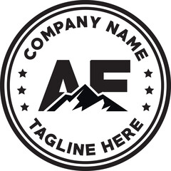 AF simple mountain silhouette logo