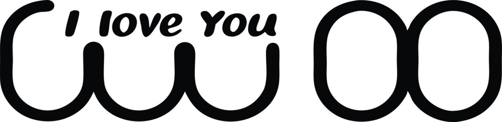 A collection of modern black call to action button silhouette designs