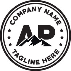 AP simple mountain silhouette logo