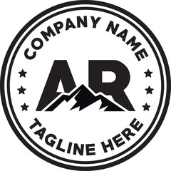 AR simple mountain silhouette logo