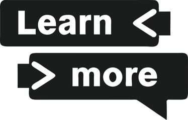 Vector illustration of a black silhouette design comprising six call to action buttons