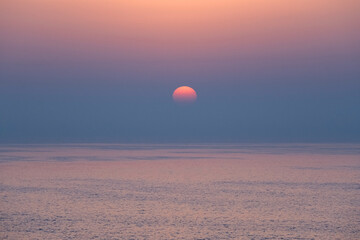 Doha, Qatar - May 25, 2025: Sunrise view at Fuwairit Kite Beach