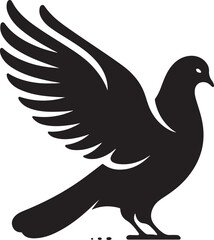 Pigeon Silhouette Vector Icon
