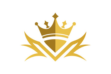 Golden Crown Business Logo with Royal Touch