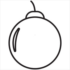Bomb icon outline vector