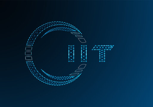 IIT low poly letter logo vector design. IIT lower poly logo design. Low poly logo.