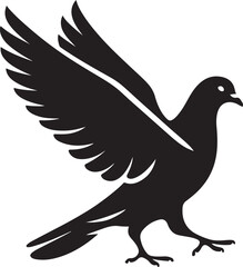 Pigeon Silhouette Vector Icon