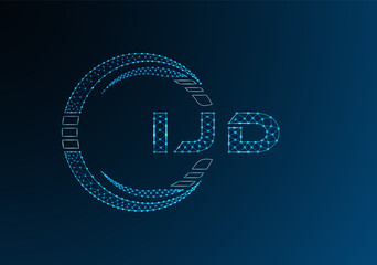 IJD low poly letter logo vector design. IJD lower poly logo design. Low poly logo.
