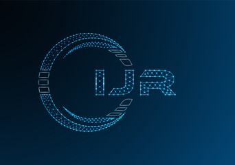 IJR low poly letter logo vector design. IJR lower poly logo design. Low poly logo.