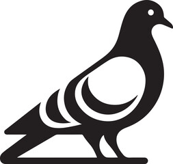 Pigeon Silhouette Vector Icon