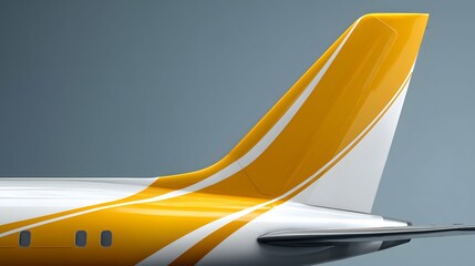 Vivid airplane tail fin decal mockup with stylish design and vibrant color choices.