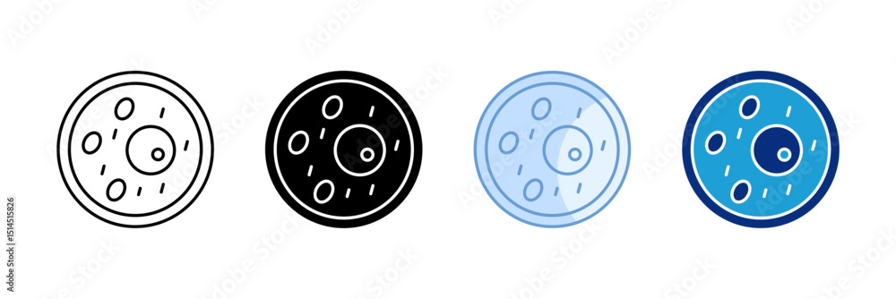 Poster cell structure icon set multiple style collection