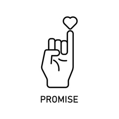 Icon a promise, isolated against a clean background.