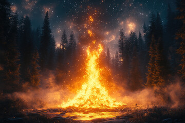 Where Flames Dance Under a Thousand Stars