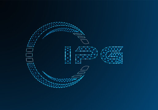 IPG low poly letter logo vector design. IPG lower poly logo design. Low poly logo.