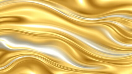 Golden shimmer creates an elegant and opulent textured surface with flowing, undulating shapes and forms
