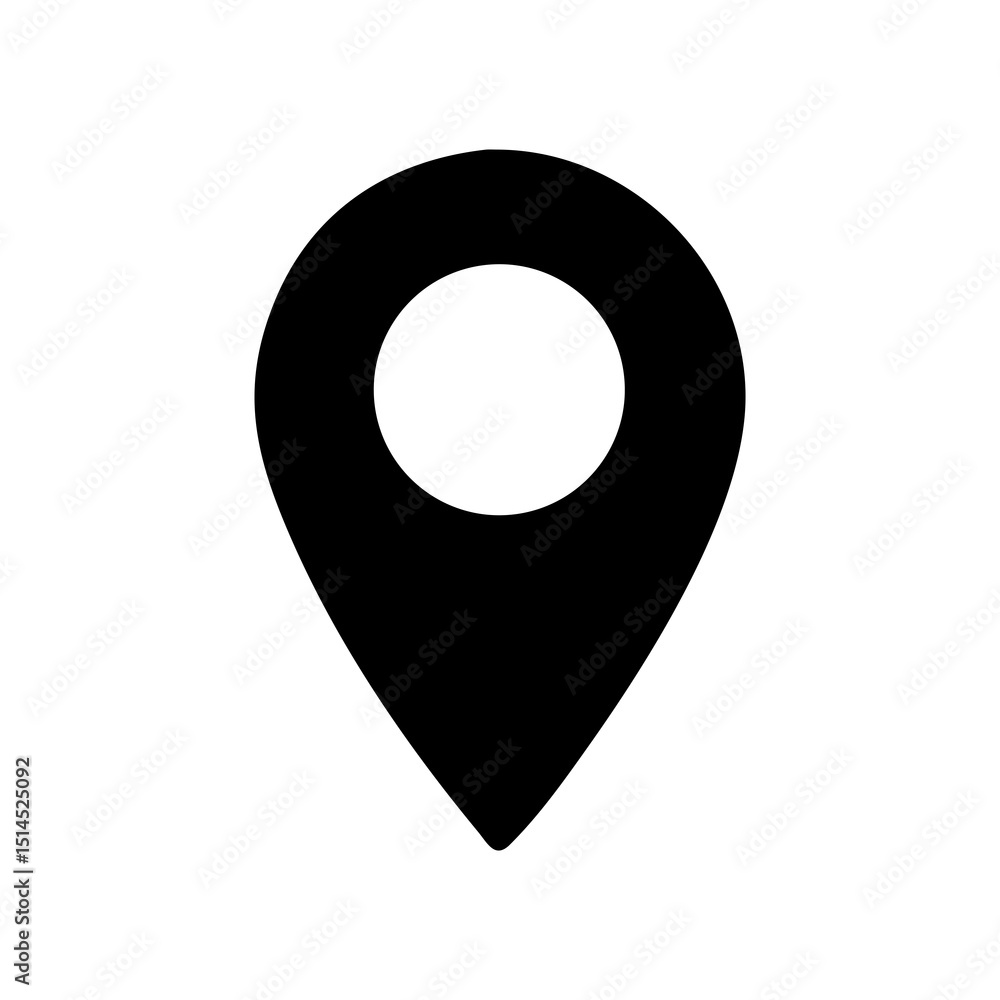 Poster map pointer pin icon vector for location and navigation design