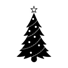 Fototapeta premium christmas tree vector illustration
