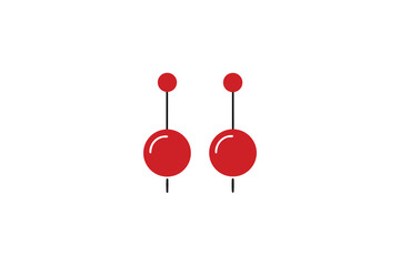 red dart on white background