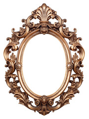 Ornate Gold Oval Frame Antique Rococo Style Decorative Picture Frame