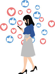 SNSのグラフィック素材イラスト